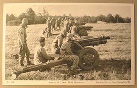 Battery Of 75 Mm Field Howitzers Wwii Postcard - £11.60 GBP