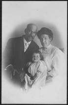 Black African American Family Pre 1920 Rppc Real Photo Photo Portrait - £48.05 GBP