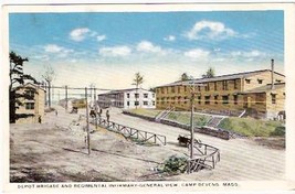 Camp Devens, Ma Pre 1920 Postcard   Depot Brigade - $13.75