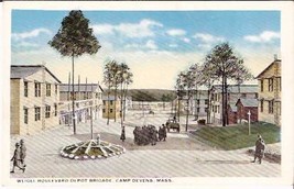 CAMP DEVENS, MA PRE-1920 POSTCARD - Weigel Boulevard - £10.83 GBP