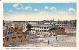 CAMP DEVENS, MA PRE-1920 POSTCARD - Depot Brigade Barracks - £10.95 GBP