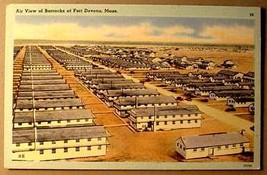 Fort Devens, Ma Linen Postcard   Bev Of Barracks - £11.86 GBP
