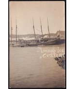 CUTLER MAINE Loading Ice on Ship 1907 RPPC Photo Postcard Und/B - $49.75
