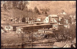 Fellows Gear Shaper Co. Springfield Vt Rppc Pre 1920 Postcard - $19.95