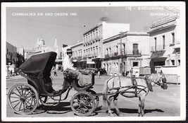 Guadaljara Mexico Rppc Postcard   Busy Street Early Autos &amp; Horse Carriage - £10.95 GBP