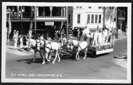 Hillsboro Nh Old Home Day 1930s Event Rppc Postcard   Grange Float - £13.78 GBP