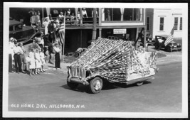 Hillsboro Nh Old Home Day 1930s Event Rppc Postcard   Order Of Odd Fellows Float - £15.74 GBP