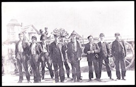 Hollis Maine B&amp;W Postcard Young Men Of Town (1976 Bicentennial Re Issue) - £10.00 GBP