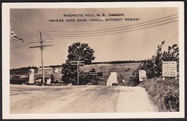Magnetic Hill New Brunswick Canada Rppc Ca. 1940s - £10.16 GBP