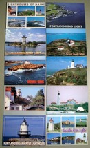 Maine Lighthouses (10) Continental Chrome Postcards Lot #1 - £11.95 GBP