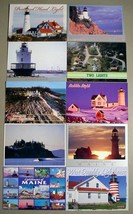 Maine Lighthouses (10) Continental Chrome Postcards Lot #2 - £11.75 GBP