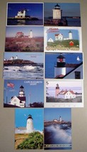 Maine Lighthouses (10) Continental Chrome Postcards Lot #5 - £11.95 GBP