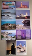 Maine Lighthouses (10) Continental Chrome Postcards Lot #7 - £11.95 GBP