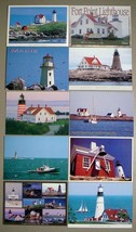 Maine Lighthouses (10) Continental Chrome Postcards Lot #3 - £11.75 GBP