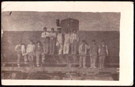 MEXICAN MEN WORKERS ON TRAIN PRE-1920 RPPC REAL PHOTO POSTCARD - £13.98 GBP