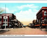 Dewey Street Looking Nord Platte Nebraska Ne Unp Wb Carte Postale K6 - $7.13
