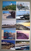 Pemaquid Point Lighthouse (10) Continental Chrome Postcards Lot #1 - £11.75 GBP