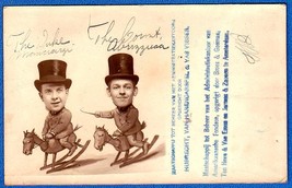 Two Men On Rocking Horses Exagerration Pre 1920 Rppc Postcard - £15.73 GBP