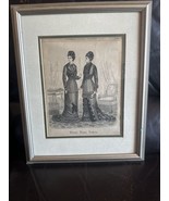 Vintage Framed Women Fashion Magazine 19th Century 12x15 “Dressy Home To... - £47.48 GBP