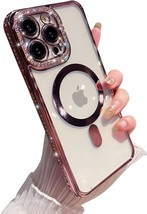 Compatible with iPhone 14 Pro Case for Women,Magnetic Cover (Pink) - £13.59 GBP