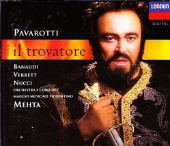 VERDI IL TROVATORE 2 CD &amp; BOOK Pavarotti, Mehta - London 430-694-2 - $19.75