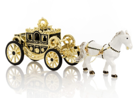Keren Kopal Horse Pulling a  Carriage Trinket box Decorated &amp; Austrian C... - $3,271.31 MXN