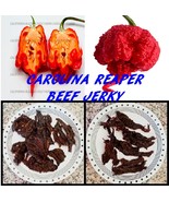 Carolina Reaper Beef Jerky 2oz. Succulent and World&#39;s Hottest Jerky. Dia... - $8.75