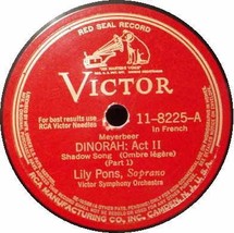 Lily Pons 12&quot; 78 Rpm   Dinorah Shadow Song - £12.35 GBP