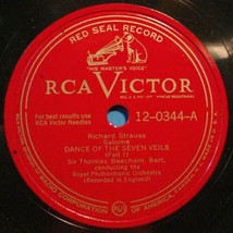 Thomas Beecham 12&quot; 78 Rpm Strauss Dance Of Seven Veils   Rca Victor 12 0344 - £12.58 GBP