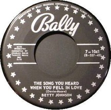 Betty Johnson 45 Rpm   Song You Heard When Fell In Love - £9.98 GBP