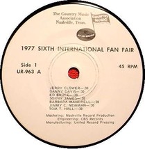1977 6th Annual Country Music Association Fan Fair 45 Rpm   Various Artists - £15.85 GBP