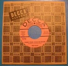 Red Foley 45 Rpm Promo Decca 31437   Hang Your Head In Shame (1963) - £11.52 GBP