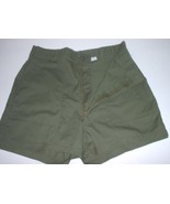 US Military poly-cotton utility trousers, zippered, made into shorts, 36... - $283.44 MXN
