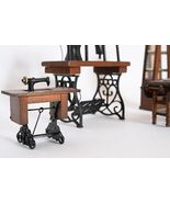 Vintage Dollhouse Sewing Room Set 1 12 Scale Miniature Furniture Pewter ... - $72.00