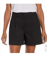 Banana Republic Womens Shorts Black Chino Pleated Pockets Belt Loops Mid... - $54.87 CAD