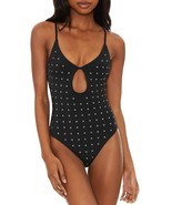 Beach Riot Women&#39;s Rhinestone Embellished One Piece Swimsuit Black M B4H... - $89.95