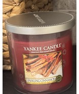 VTG Yankee Candle Sparkling Cinnamon 7oz Glass Tumbler Festive 35-45 Hou... - $27.34 CAD
