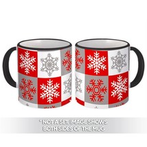 Snowflake Decor : Gift Mug Nordic Pattern Christmas Quilt New Year Ornament Nurs - £12.70 GBP