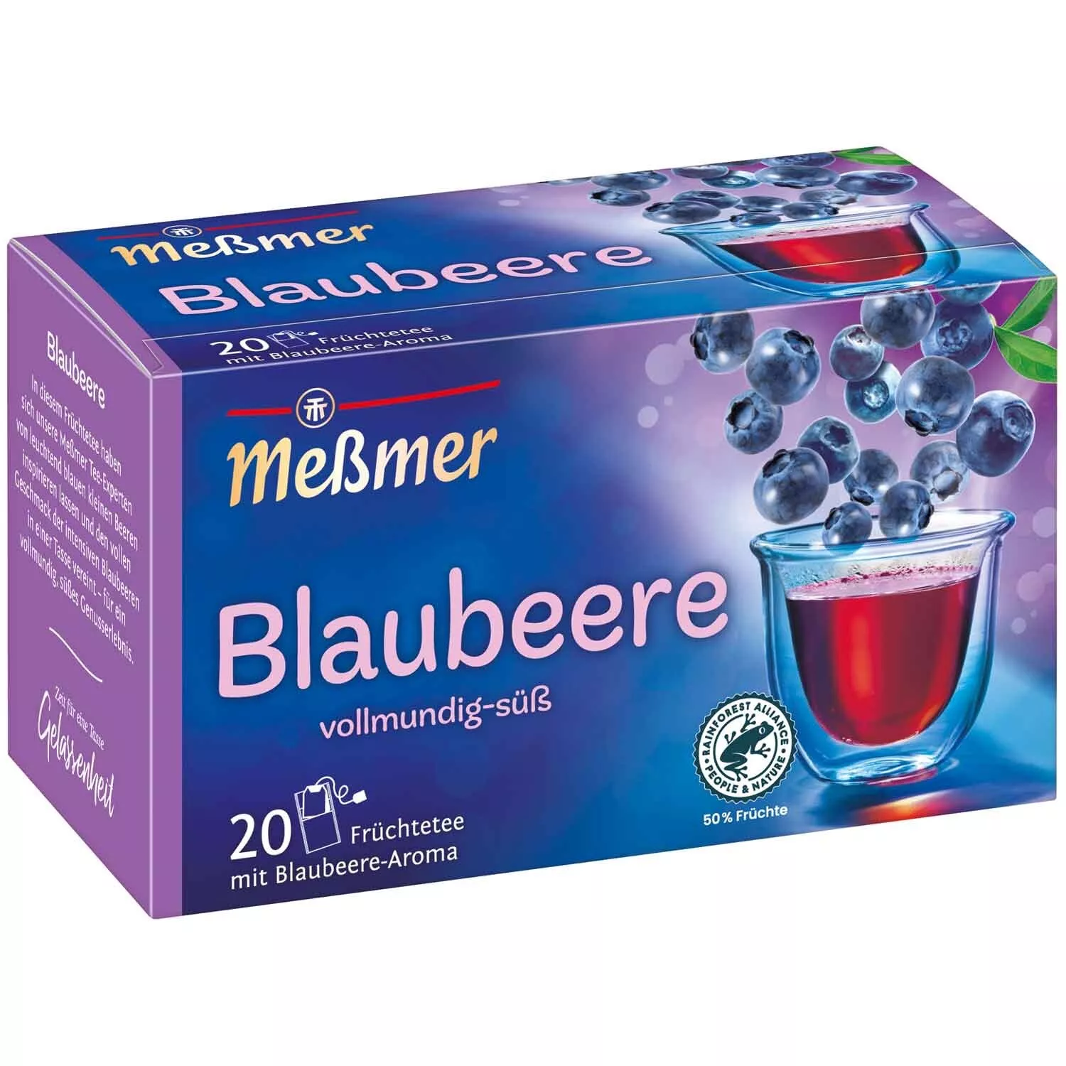 MESSMER Blaubeere BLUEBERRY tea Made in Germany 1 box.20 tea bags REE SH... - $501.04 MXN