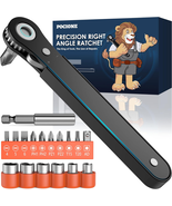 Right Angle Screwdriver Set - 90° Offset Ratchet Tool for Tight Spaces - $10.82