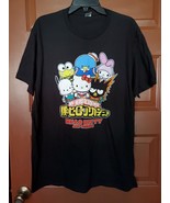 My Hero Academia Hello Kitty and Friends Black T Shirt Size Large - £9.34 GBP