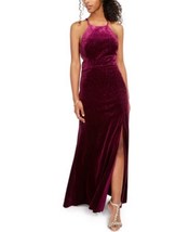 Morgan &amp; Company Juniors Velvet Glitter Gown, Size 0 - £47.16 GBP