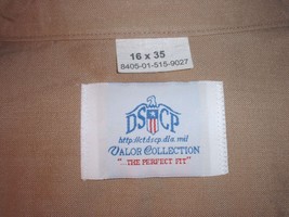 USN US Navy USMC long-sleeve khaki service shirt poly-wool Darwood 2005 - $25.00