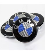 68mm Blue Carbon Fiber Wheel Center Cap Hubcap set of 4 - $44.97 CAD