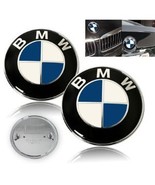 Blue Hood/Trunk Emblem/Center Cap Hubcap/Steering Emblem 7 pcs set 82/73... - $44.00