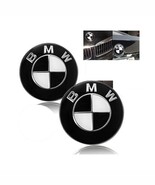 Black Hood/Trunk Emblem/Center Cap Hubcap/Steering Emblem 7 pcs set 82/7... - $53.96 CAD