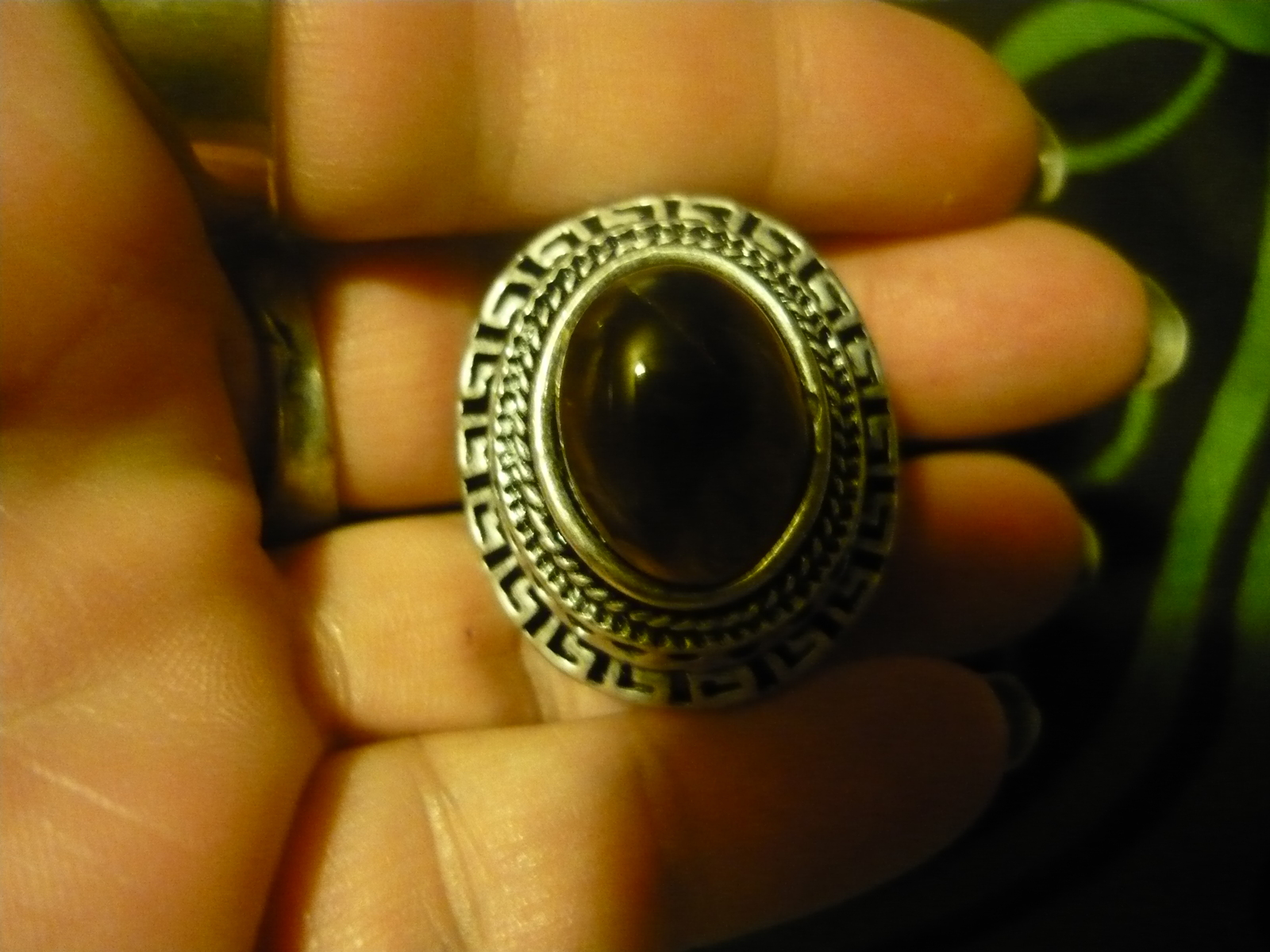 HAUNTED  MALE VAMPIRE ring size 8 STONE AT THE TOP SEEKS HIS COMPANION - $250.00