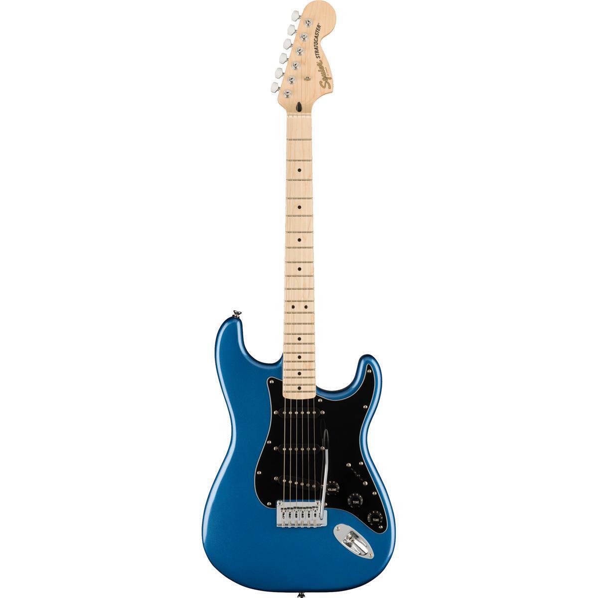 Squier Affinity Series Stratocaster Electric Guitar, Maple, Lake Placid Blue