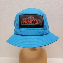Universal Studios Neon Blue Retro Logo Bucket Hat One Size Beach Summer Cap - $14.75