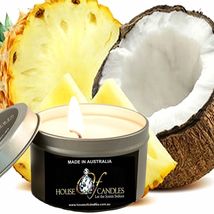 Coconut Pineapple Eco Soy Wax Scented Tin Candles, Vegan Friendly, Hand Poured - £11.73 GBP+